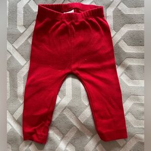 NWOT Hanna Andersson Red leggings 6-12mo